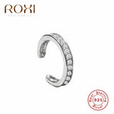 925 Silver Small Ear Cuff Clip Earrings Geometric C Shape Earcuff Wrap