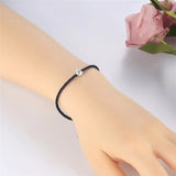 Austrian Round Crystal Charm Bracelet Women Red Thread Line Rope Bangles Jewelry