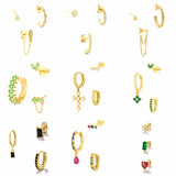 Colorful Diamond Ear Jewelry Sets for Women