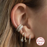 Colorful Stones Round Clip on Earrings 925 Sterling Silver Jewelry