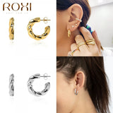 Copper Circle Round Earrings For Women Jewelry Ear Piercing Hoop Earrings