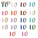 Colorful Round Hoop Earrings for Women Dripping Oil Jewelry Earrings