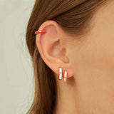 Colorful Round Hoop Earrings for Women Dripping Oil Jewelry Earrings