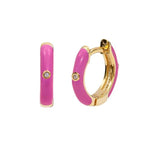 Colorful Round Hoop Earrings for Women Dripping Oil Jewelry Earrings