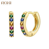 Colorful Small Hoop Earrings Teardrop Huggie Earring Piercings
