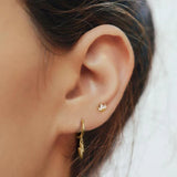 Copper Snake Bees Cross Hoop Earrings for Women Girls