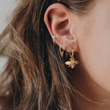 Copper Snake Bees Cross Hoop Earrings for Women Girls
