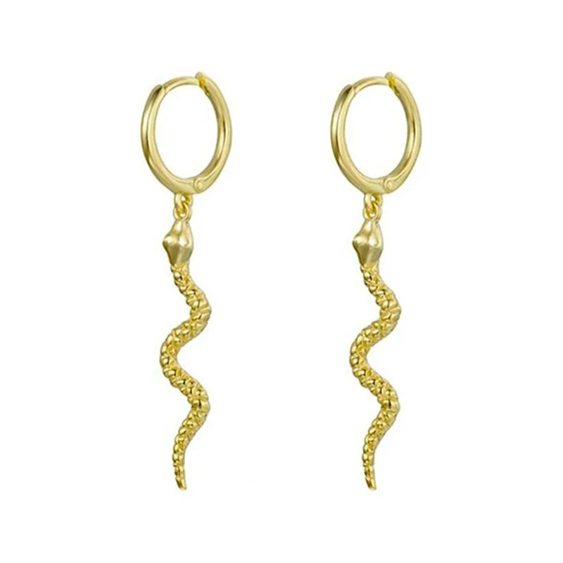 Copper Snake Bees Cross Hoop Earrings for Women Girls