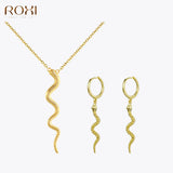 Copper Snake Bees Cross Hoop Earrings for Women Girls