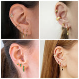 Stud Earrings Set Lock Eye Hand Leaf Earing Pendientes Jewelry