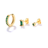 Stud Earrings Set Lock Eye Hand Leaf Earing Pendientes Jewelry
