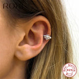 Sterling Silver Tiny Bee Ear Cuff Clip Earrings