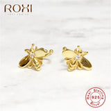 Sterling Silver Tiny Bee Ear Cuff Clip Earrings