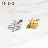 Sterling Silver Tiny Bee Ear Cuff Clip Earrings