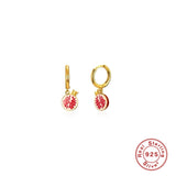Enamel Pendants Hoop Earrings for Women Fruit Charms Jewelry Making DIY