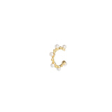 C Shape Pearl Earrings for Women Girls No Piercing Ear Cuff Earring