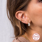 C Shape Pearl Earrings for Women Girls No Piercing Ear Cuff Earring