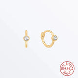 Crystal Hoop Earrings 925 Sterling Silver Y2k Europe America Pendientes Hombre