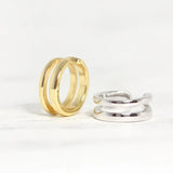 Silver 925 Double Line No Piercing Ear Cuff Earring