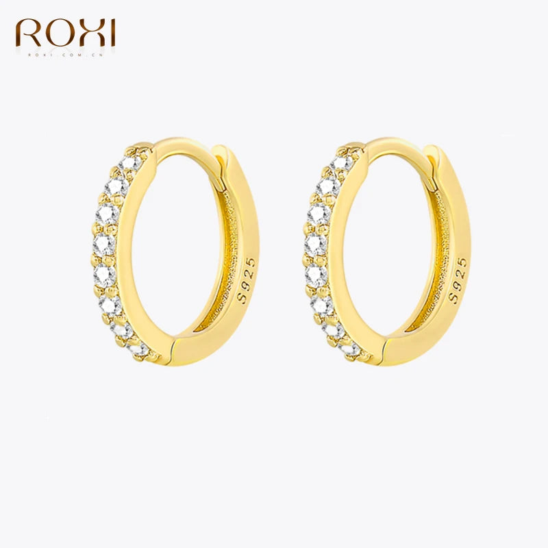 Colorful Huggie Earrings Small Hoop Silver 925