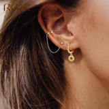 Zircon Line Stripe Ear Cuffs 925 Silver
