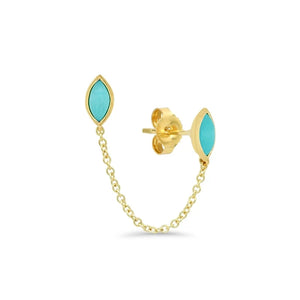 Colorful Diamond Stud Earrings 925 Sterling Silver Snake Earing