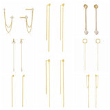 925 Silver Long Chains Tassel Earrings for Women