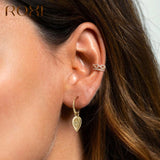 Zircon Female Tremella Buckle Ear Cuff Clip Earrings
