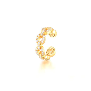 Zircon Female Tremella Buckle Ear Cuff Clip Earrings