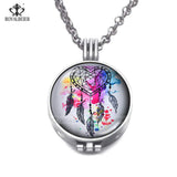 Aromatherapy Perfume Diffuser Locket Pendant Necklace for Women Couple
