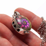 Aromatherapy Perfume Diffuser Locket Pendant Necklace for Women Couple