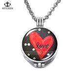 Aromatherapy Perfume Diffuser Locket Pendant Necklace for Women Couple