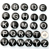 26pcs High A-Z Letters Alphabet Snap Jewelry 18/20mm Glass Snap Button