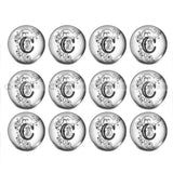 12pcs English Alphabet Glass Snap Charms for Bracelet Making