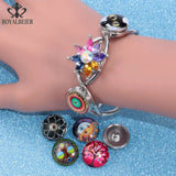 12pcs English Alphabet Glass Snap Charms for Bracelet Making