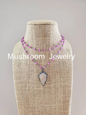 Arrow Pendant Choker Necklace with Black Chain