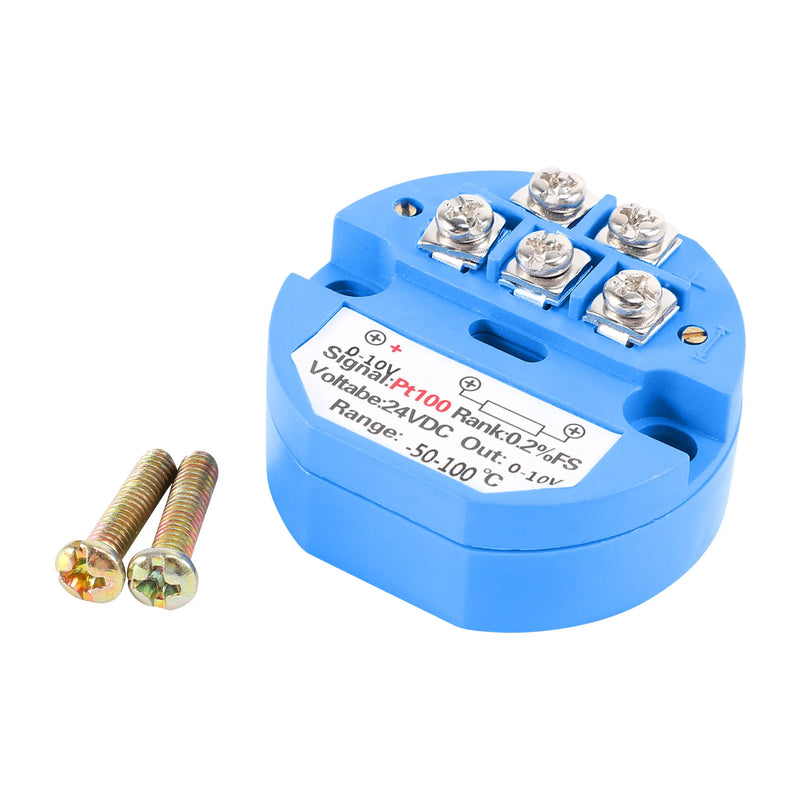 RTD PT100 Temp Transmitter DC24V 50-100deg 0-10V