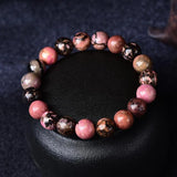 Natural Rhodonite Stone Bracelet Sweet Charm Bracelet Wristband Gift
