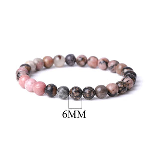 Natural Rhodonite Stone Bracelet Sweet Charm Bracelet Wristband Gift