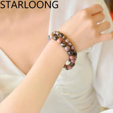 Natural Rhodonite Stone Bracelet Sweet Charm Bracelet Wristband Gift