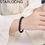 Natural Tourmaline Stone Bracelet 6/8/10MM Round Beads Jewelry
