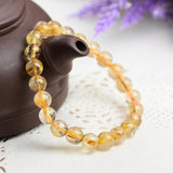Natural Citrine Gemstone Bracelet 6/8/10MM Round Beads Jewelry Wristband
