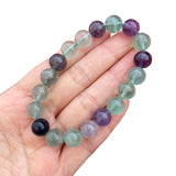 Natural Fluorite Stone Bracelet 6/8/10MM Beads Sweet Charm Bracelet Gift