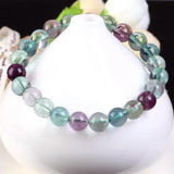 Natural Fluorite Stone Bracelet 6/8/10MM Beads Sweet Charm Bracelet Gift