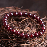 Natural Garnet Stone Bracelet 6/8/10MM Round Beads Jewelry