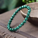 Malachite Stone Bracelet 6/8/10MM Round Beads Jewelry Sweet Charm Bracelet