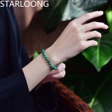 Malachite Stone Bracelet 6/8/10MM Round Beads Jewelry Sweet Charm Bracelet