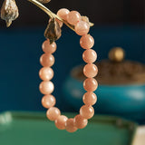 RUILONG Moon Sun Stone Bracelet 6/8/10MM Beads Jewelry Wristband Gift