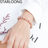 RUILONG Moon Sun Stone Bracelet 6/8/10MM Beads Jewelry Wristband Gift