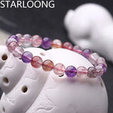 RUILONG Purple Ghost Stone Bracelet 6/8/10MM Sweet Charm Jewelry
